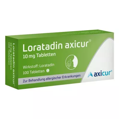 LORATADIN axicur 10 mg tablets, 100 pcs LORATADIN axicur 10 mg tablets, 100 pcs
