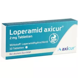 LOPERAMID axicur 2 mg tablets, 10 pcs