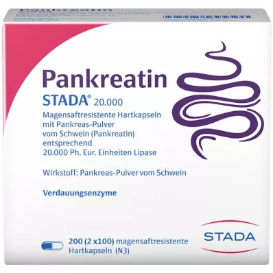 PANKREATIN STADA 20.000 enteric hard capsules, 200 pcs