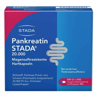 PANKREATIN STADA 20.000 enteric hard capsules, 200 pcs