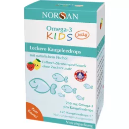 NORSAN Omega-3 Kids Jelly Dragees Stock Pack, 120 pcs