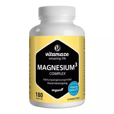 MAGNESIUM 350 mg complex citrate/oxide/carbon.vegan, 180 pcs