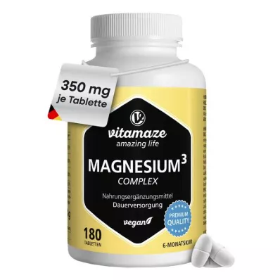 Magnesium 350 mg complex citrate/oxide/carbonate vegan tablets, 180 pcs Magnesium 350 mg complex citrate/oxide/carbonate vegan tablets, 180 pcs