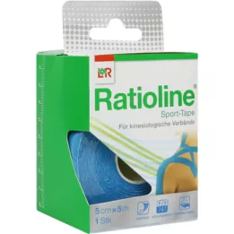 RATIOLINE Sports tape 5 cmx5 m turquoise, 1 pc