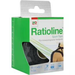 RATIOLINE Sports tape 5 cm x 5 m black, 1 pc