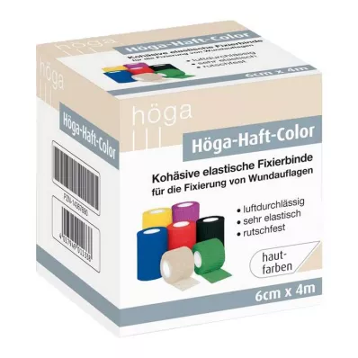 HÖGA-HAFT Colour fixation band 6 cmx4 m skin-coloured, 1 pc