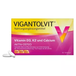 VIGANTOLVIT Vitamin D3 K2 Calcium Film-Coated Tablets, 30 Capsules