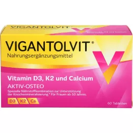 VIGANTOLVIT Vitamin D3 K2 Calcium Film-Coated Tablets, 60 Capsules