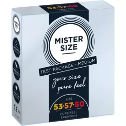MISTER Size trial pack 53-57-60 condoms, 3 pcs