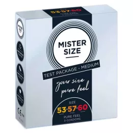 MISTER Size trial pack 53-57-60 condoms, 3 pcs