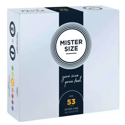 MISTER Size 53 condoms, 36 pcs MISTER Size 53 condoms, 36 pcs