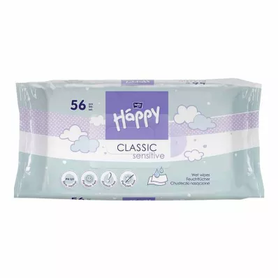 BELLA Happy Baby wet wipes sensitive with click, 56 pcs