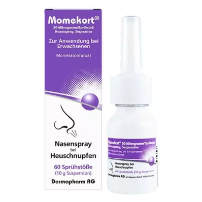 MOMEKORT 50 μg/spray nasal spray suspension 60 adults, 10 g MOMEKORT 50 μg/spray nasal spray suspension 60 adults, 10 g