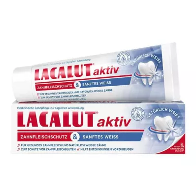 Lacalut active gum protection &amp; soft white, 75 ml