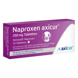 NAPROXEN axicur 250 mg tablets, 10 pcs