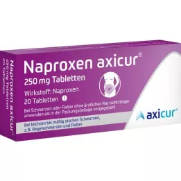 NAPROXEN axicur 250 mg tablets, 20 pcs