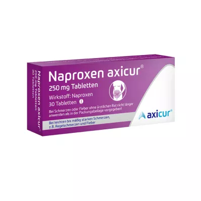 NAPROXEN axicur 250 mg tablets, 30 pcs NAPROXEN axicur 250 mg tablets, 30 pcs