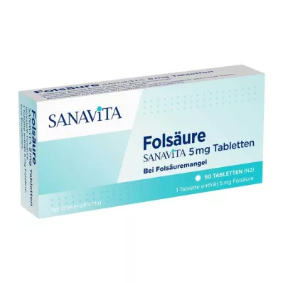 Folic acid Sanavita 5 mg tablets, 50 pcs Folic acid Sanavita 5 mg tablets, 50 pcs