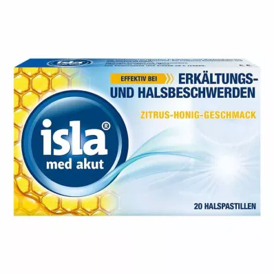 ISLA MED acute citrus-honey pastilles, 20 pcs ISLA MED acute citrus-honey pastilles, 20 pcs