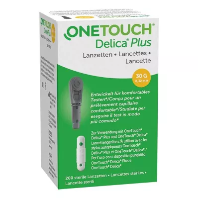 One Touch Delica Plus needle lancets, 200 pcs
