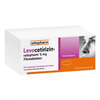LEVOCETIRIZIN-ratiopharm 5 mg film-coated tablets, 100 pcs