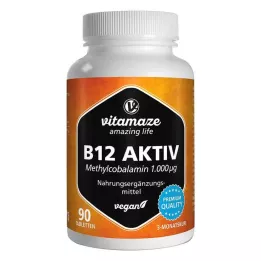 B12 AKTIV 1,000 µg vegan tablets, 90 pcs