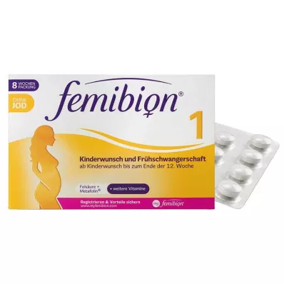 Femibion 1 desire to have children + early pregnancy without iodine tablets 8-week pack, 60 pcs