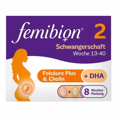 Femibion 2 pregnancy in the 8-week pack with 56 tablets and capsules each, 2x56 pieces Femibion 2 pregnancy in the 8-week pack with 56 tablets and capsules each, 2x56 pieces