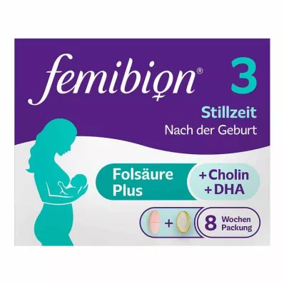 Femibion 3 breastfeeding 8-week pack with 56 tablets and 56 capsules, 2x56 pieces Femibion 3 breastfeeding 8-week pack with 56 tablets and 56 capsules, 2x56 pieces