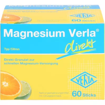 MAGNESIUM VERLA direct granules citrus, 60 pcs