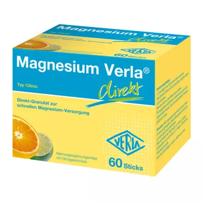 MAGNESIUM VERLA direct granules citrus, 60 pcs