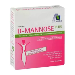 D-MANNOSE PLUS 2000 mg Sticks with vit. and minerals, 15X2.47 g