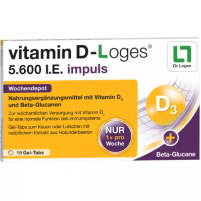 VITAMIN D-LOGES 5.600 I.E. impuls weekly depot KTA, 15 pcs