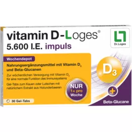 VITAMIN D-LOGES 5.600 I.E. impuls weekly depot KTA, 30 pcs