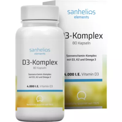 SANHELIOS Vitamin D3 Sun Vitamin Complex with K2, 80 pcs