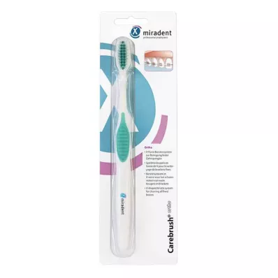 MIRADENT Carebrush ortho toothbrush white/green, 1 pc MIRADENT Carebrush ortho toothbrush white/green, 1 pc