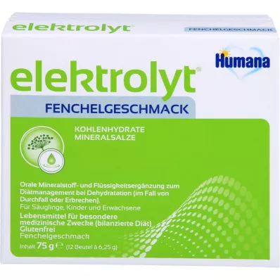 HUMANA Electrolyte fennel powder folding box, 75 g