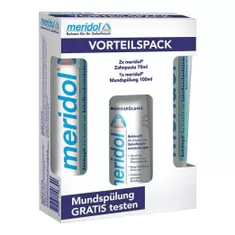 MERIDOL Toothpaste Advantage Pack+100 ml Rinse, 2X75 ml