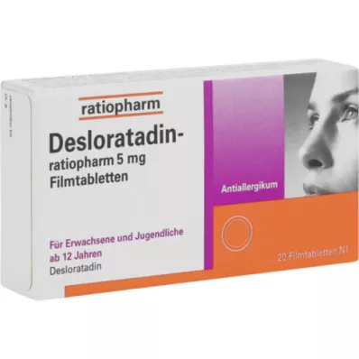 DESLORATADIN-ratiopharm 5 mg film-coated tablets, 20 pcs