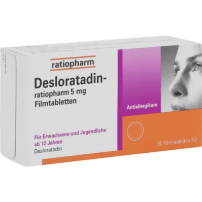 DESLORATADIN-ratiopharm 5 mg film-coated tablets, 50 pcs