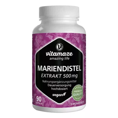 MARIENDISTEL 500 mg extract high-dosed vegan Kps., 90 pcs