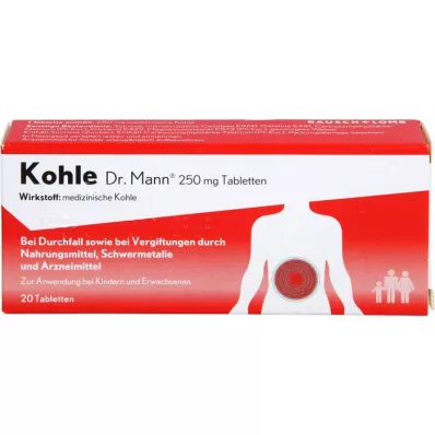 KOHLE Dr.Mann 250 mg tablets, 20 pcs