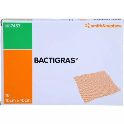 BACTIGRAS antiseptic paraffin gauze 10x10 cm, 10 pcs