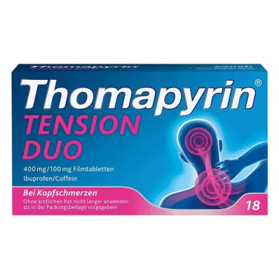 THOMAPYRIN TENSION DUO 400 mg/100 mg film-coated tablets, 18 pcs THOMAPYRIN TENSION DUO 400 mg/100 mg film-coated tablets, 18 pcs