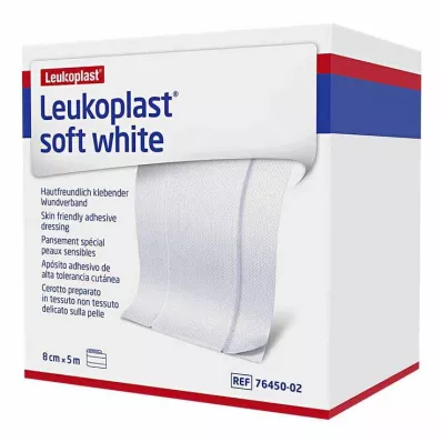 LEUKOPLAST soft white plaster 8 cmx5 m roll, 1 pc LEUKOPLAST soft white plaster 8 cmx5 m roll, 1 pc