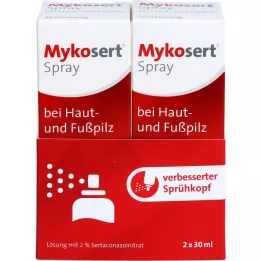 MYKOSERT Spray for skin and foot fungus, 2X30 ml