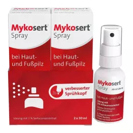 MYKOSERT Spray for skin and foot fungus, 2X30 ml