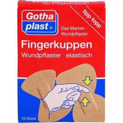 GOTHAPLAST Elastic fingertip wound plaster, 2 sizes, 10 pcs