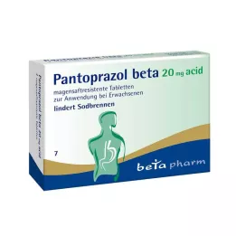 PANTOPRAZOL beta 20 mg acid enteric tablets, 7 pcs
