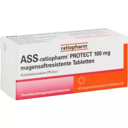 ASS-ratiopharm PROTECT 100 mg enteric-coated tablets, 50 pcs